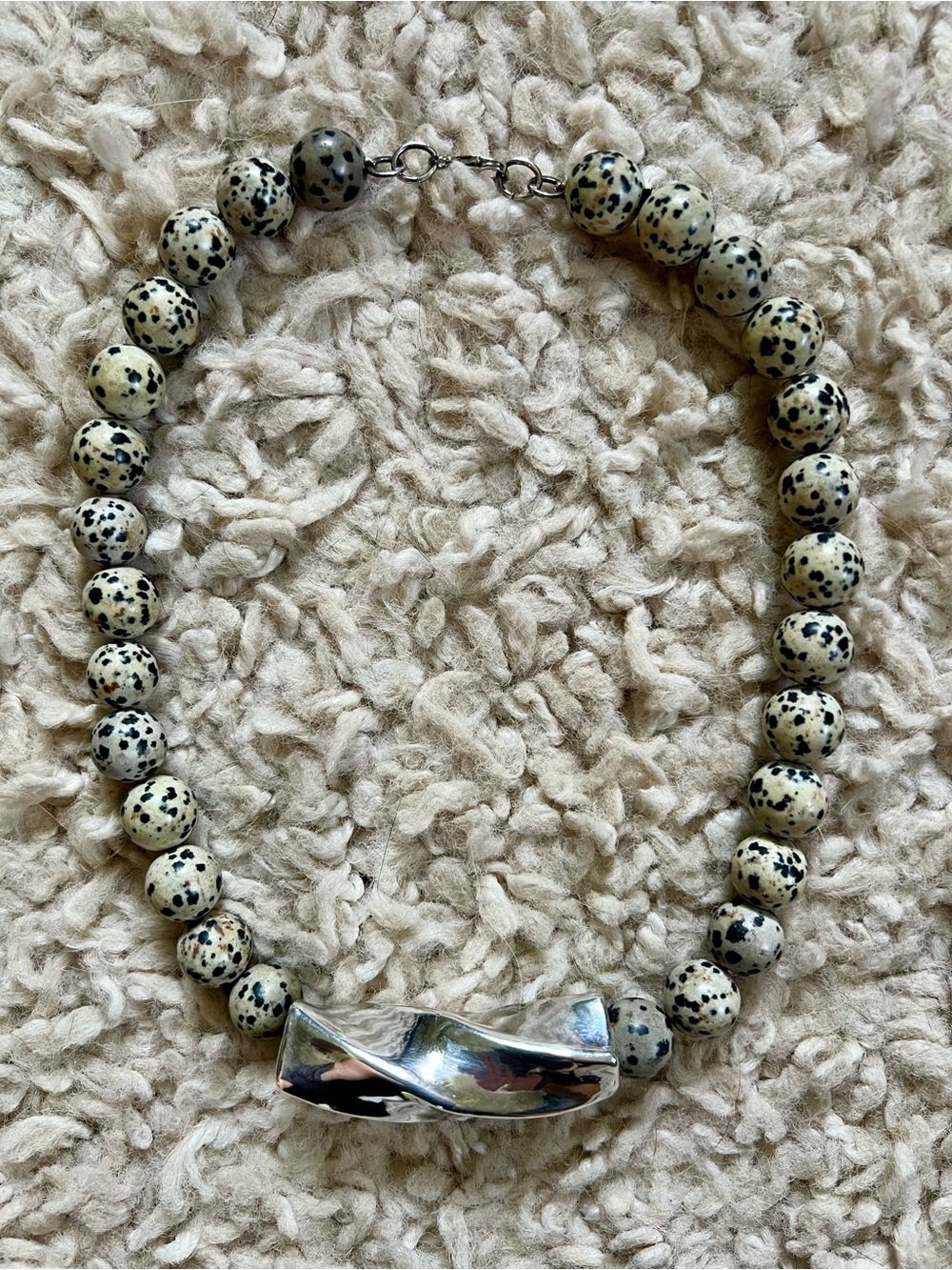 Vintage Jasper & Silver Necklace